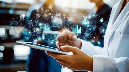 Team Using Tablets in Warehouse Environment