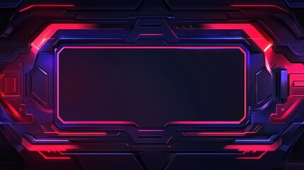 Background technology cyber gaming interface screen element template wallpaper AI generated image