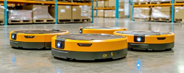 Robots Moving in an Automated Warehouse Environment
