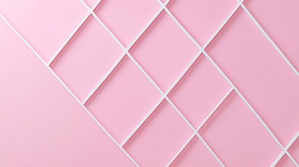 Obraz premium Photo of, Pink background with grid lines and squares for design, banner template