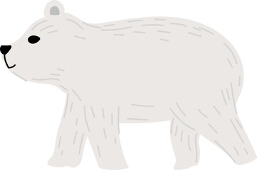 Cute bear cartoon on white background. Vector illustration.