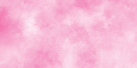 Hand-drawn bright pink gradient abstract watercolor background texture, Pink watercolor texture with fogg and clouds, smooth wallpaper, Lovely paper pink smoke and cloudy stains.