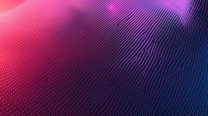 Obraz premium Abstract digital wave pattern with pink, blue, and purple gradients.