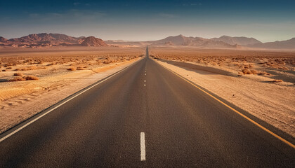 Fototapeta premium Highway in der Wüste