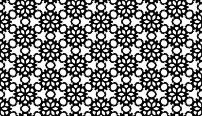 Abstract geometric pattern with stripes And Curved lines. A seamless vector background.Seamless geometric pattern in op art design. Vector art in oriental style.Seamless monochrome curved pattern.	
