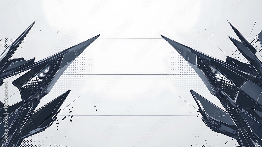 Poster abstract geometric background with copy space in the center.