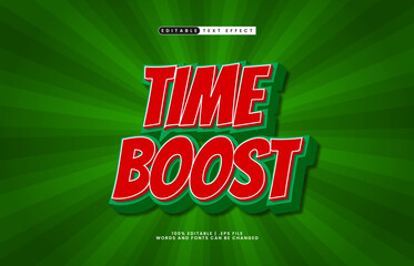 time boost editable text effect with a toys and play text style