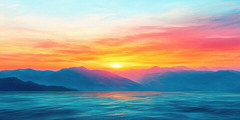 Obraz premium Sunset Over Water