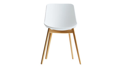 Modern minimalist chair with wooden legs designed for living room or dining space in contemporary home decor style.