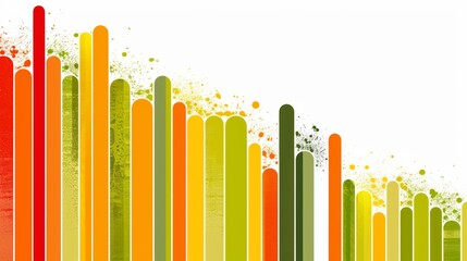 Obraz premium Abstract illustration of business transformation with upward growth trend and ample copy space