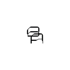 BA monogram logo design letter text name symbol monochrome logotype alphabet character simple logo