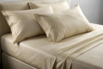 luxurious Egyptian cotton bed sheet and matching pillow