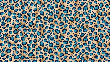 Leopard print seamless pattern on fabric