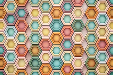 geometric hexagon pattern background aerial view