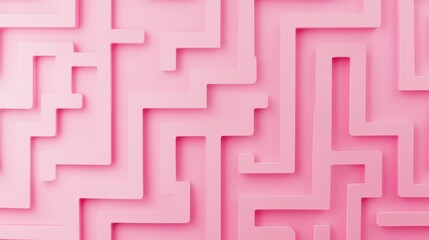 Photo of, Pink background with maze-like pattern for design, banner template