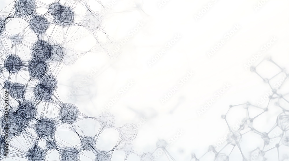 Poster Abstract network background with white space.