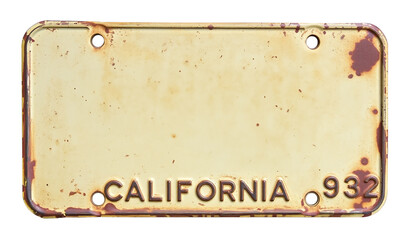 Fototapeta premium A license old plate antique vintage 1932_california_f96a3002-4bc7-455c-bdd6-595eb8edd2901