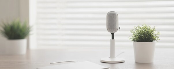 Engaging Vlogger Setup: Laptop, Microphone, Active Audience Interaction in Comments Section