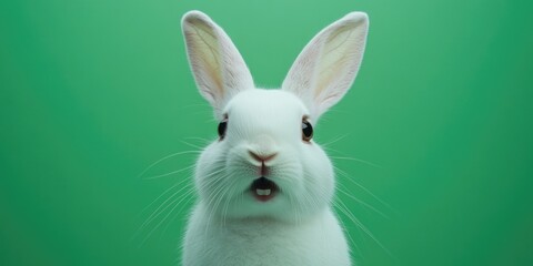 Obraz premium Close up of white rabbit