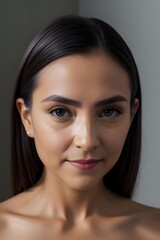 Naklejka premium ia generated. close up portrait of a woman