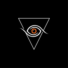 Minimalist Tribal Gaming Logo Vector Illustration
