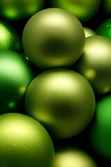  ia generated. red and green christmas balls. christmas tree decorations