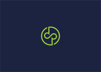 letter dp with circle logo icon design vector design template inspiration