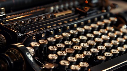 A detailed view of a stenography machines keyboard layout