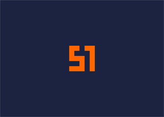 letter s1 square logo icon design vector design template inspiration