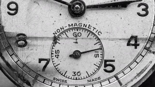 Antique wrist watch macro old filmm efect