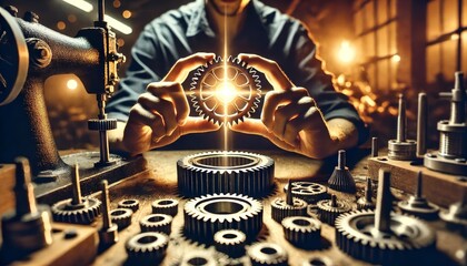 Dynamic business environment showcasing the concept of business agility, with symbols representing company transformation towards higher efficiency and rapid adaptation to market changes