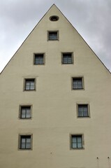 Symmetrical facade of a historic building