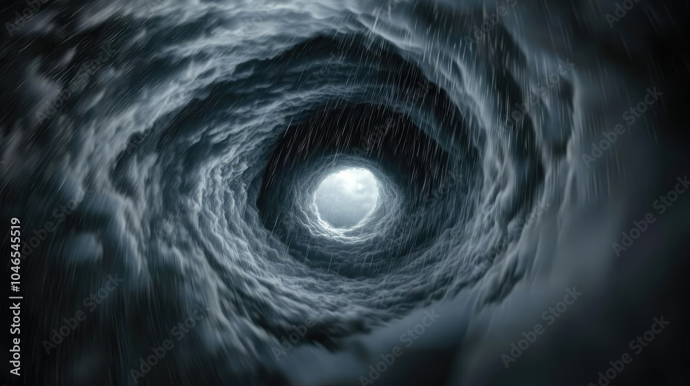 Poster A swirling vortex of clouds creating a dramatic atmospheric effect.
