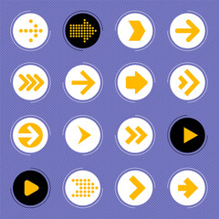 UI arrow icon vector collection