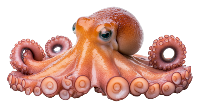 Striking visual, an octopus encapsulated within a minimalist square frame