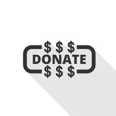 Donate icon isolated on transparent background