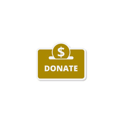 Fototapeta premium Donation box icon isolated on transparent background