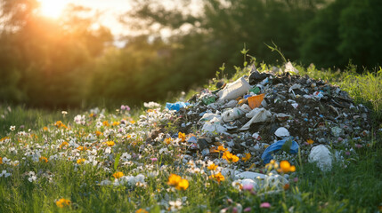 Garbage Dump in a Field of Flowers