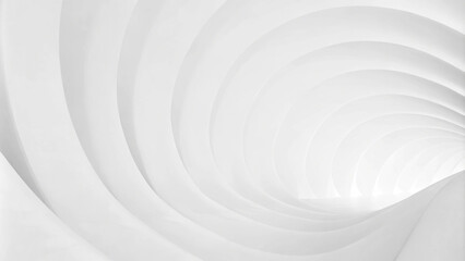 Abstract of white curved architectural pattern background, Concept of future modern facade design on architecture. Abstract bright white background.