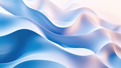 Obraz premium A dynamic 3D background with flowing abstract shapes soft lighting creating depth, a sense of motion and energy, 3D rendering.