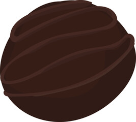 Cartoon chocolate desserts. Vector illustration.