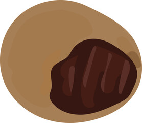 Cartoon chocolate desserts. Vector illustration.
