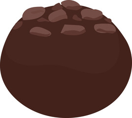 Cartoon chocolate desserts. Vector illustration.