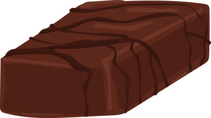 Cartoon chocolate desserts. Vector illustration.