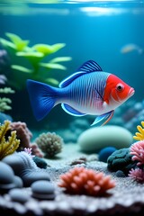 Fototapeta premium ia generated. fish in aquarium. aquarium