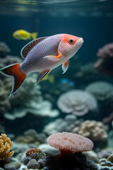 Fototapeta premium ia generated. fish in aquarium. aquarium