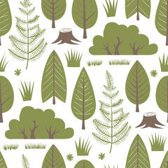 Fototapeta premium seamless pattern with green leaves