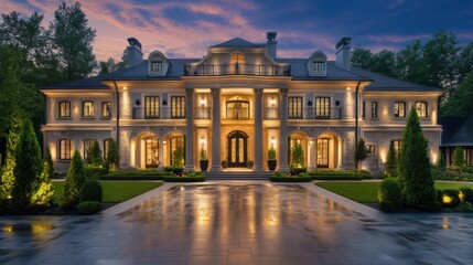 Obraz premium Beautiful estate with a grand facade.