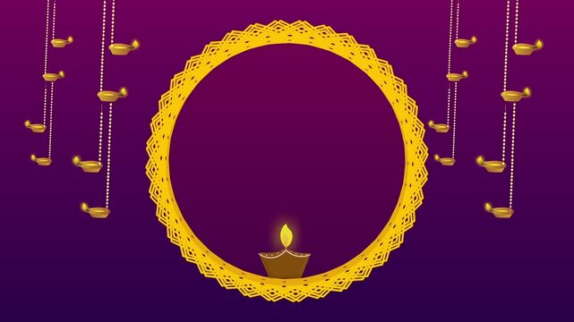 Diwali festival decorative background animation