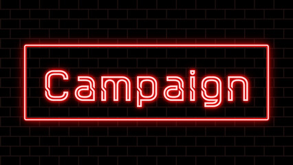 Campaign のネオン文字